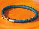 【送料無料】メンズブレスレット メンズレディースナッパレザーライムベイアートスターリングシルバーブレスレットmens ladies 5mm green napp...