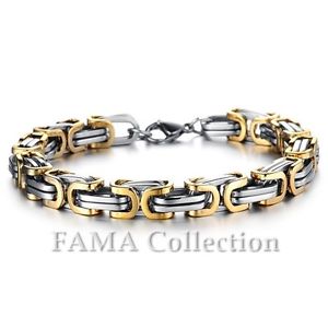 yzYuXbg@uX^[fama multiN2XeXuXbgquality fama multi links 2 tone stainless steel bracelet with lobster clasp