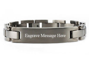 yzYuXbg@`^Nmens iduXbg85titanium identification bar link engravable mens id bracelet 85