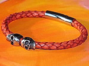 yzYuXbg@cCXJAeB[NU[AvXeXX`[uXbgCxCA[gtwin skull antique red braided leather amp; stainless steel bracelet lyme bay ar