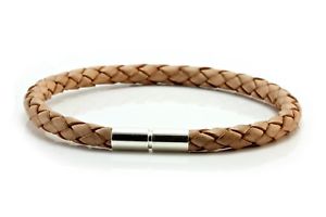 yzYuXbg@YfB[XVo[cCXg^mensladies 5mm braided leather braceletsterling silver twist claspnatural tan