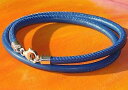 【送料無料】メンズブレスレット メンズレディースナッパレザーライムベイアートスターリングシルバーブレスレットmens ladies 4mm blue nappa...