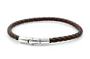 【送料無料】メンズブレスレット メンズレディースナッパレザーアンプmens ladies braided nappa leather amp; sterling...
