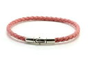 yzYuXbg@ibpU[AvsNbraided nappa leather amp; sterling silver braceletgenuine leather4mm pink