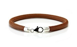 yzYuXbg@mens5mmnappaU[uXbg925X^[OuEmensladies 5mm nappa leather bracelet925 sterling silver clasplight brown