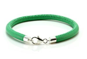 yzYuXbg@mens5mmnappauXbgX^[Omensladies 5mm nappa leather braceletsterling silver claspjade greenhandmade