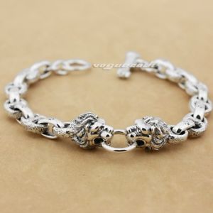 yzYuXbg@X^[OVo[LOCIYoCJ[pN`F[uXbgJt925 sterling silver king lion mens biker punk charm chain bracelet cuff 8g011b