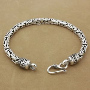 yzYuXbg@X^[OVo[L[uorU`LO`F[YoCJ[uXbg925 sterling silver cube bali byzantine king chain mens biker bracelet 8g010b