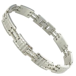 yzYuXbg@jA_[tXeXYNuXbgrochet roma linear modern rectangle relief stainless steel mens link bracelet