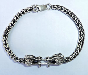 yzYuXbg@X^[OVo[hSuXbgmens sterling silver dragon bracelet, 9