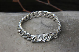 yzYuXbg@JX^X^[OpNVo[NoCJ[nh`F[uXbg custom 925 sterling punk silver link biker curb heavy hand chain bracelet