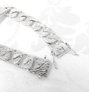 【送料無料】メンズブレスレット　メンズブレスレットビンテージロンドンmens sterling silver id bracelet vintage 8 bark effect 10mm london 1977 512g