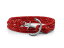 【送料無料】メンズブレスレット　レッドストライプシルバーアンカーブレスレットメンズレディースロープred stripe amp; silver traditional anchor bracelet mens womens paracord rope