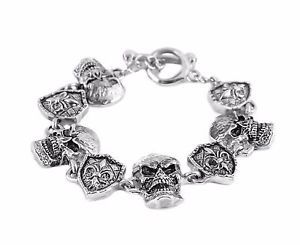 yzYuXbg@YoCJ[XeXX`[XJuXbgAJmens biker stainless steel skull bracelet usa seller