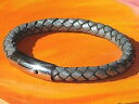 【送料無料】メンズブレスレット レディースシルバーレザーライムベイアートスチールブレスレット listingmens ladies silver chunky ...