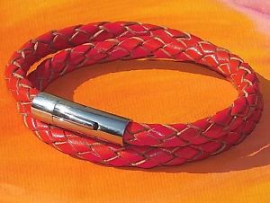 yzYuXbg@YfB[XU[AvXeXX`[uXbgCxCA[gmens ladies 6mm red braided leather amp; stainless steel bracelet lyme bay art