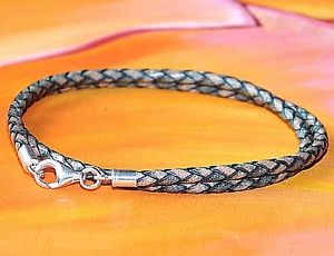 yzYuXbg@fB[XAeB[NO[AvX^[OVo[uXbgCxCA[g listingmens ladies 3mm antique green leather amp; sterling silver bracelet lym