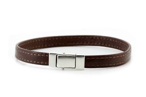 yzYuXbg@mensuXbgnappaU[925X^[OuEmens braceletflat genuine nappa leather925 sterling silver closurebrown