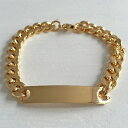 【送料無料】メンズブレスレット パーソナライズスチールリンクブレスレットmens personalised ip gold plated steel id cu...