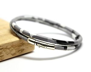 yzYuXbg@YJt[Wmens camouflage braceletgenuine leathersterling silver claspgrey camo wrap