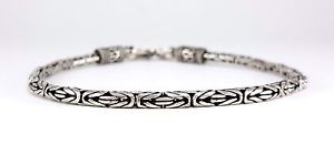 yzYuXbg@X^CbVYorU``F[X^[OVo[uXbg9 16g stylish mens bali byzantine 3mm chain weave 925 sterling silver bracelet