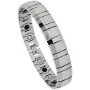 【送料無料】メンズブレスレット タングステンカーバイドブレスレットtungsten carbide magnetic bracelet(4)
