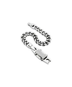【送料無料】メンズブレスレット リンクブレスレットソリッドスチールlink bracelet jewel man distinguished solid steel large wide quality