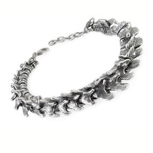 yzYuXbg@SVbNV`F[uXbgalchemy gothic vertebrae skeleton spine sculpted pewter hinged chain bracelet