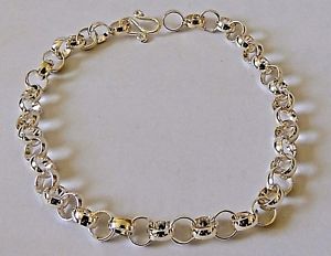 【送料無料】メンズブレスレット　スターリングシルバープレーンチェーンブレスレット925 sterling silver plain chain bracelet length 20 cm 1