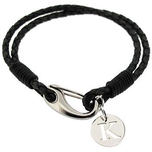 yzYuXbg@YfB[Xp[\iCYuXbgX^[OVo[^[y_gmens ladies personalised leather bracelet amp; 925 sterling silver letter pendant