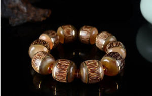 メンズブレスレット　ヤギホーンビーズハンドメイドメンズブレスレットhand polished goat horn beads hand made yellow womens amp; mens bracelet t22