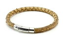 【送料無料】メンズブレスレット メンズブレスレットサーモンレザーmens genuine leather bracelet5mm salmon leather925 sterling silver claspsand(4)