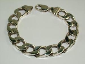 【送料無料】メンズブレスレット　gメンズブレスレットチェーンオンスソリッドスターリングシルバー