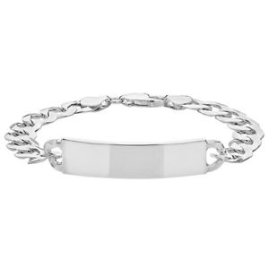 yzYuXbg@X^[OVo[YI[vtbguXbgT[rX925 sterling silver gents mens open flat curb id bracelet 85 free engraving