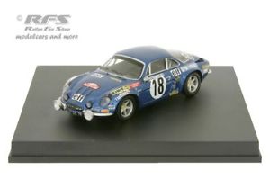 【送料無料】模型車 スポーツカー アルパインルノーラリーモンテカルロalpine renault a110 1800 rally monte carlo 1973 therier 143 trofeu 0810