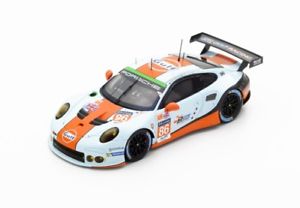 模型車　スポーツカー　ポルシェ＃ルマンガルフレーシングウエインライトスパークporsche 911 997 rsr 86 le mans 2016 gulf racing wainwright spark 143 s5141 mod