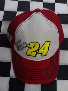 【送料無料】模型車　スポーツカー　ジェフゴードン＃ドライブエンドボールキャップレッドjeff gordon 24 aarp drive to end hunger nascar ball cap hat red amp; white