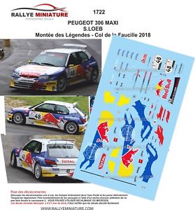 【送料無料】模型車　スポーツカー　ディーキャル1431722 peugeot2018306maxi sebastien loeb monteedecals 143 ref 1722 peugeot 306 maxi sebastien loeb montee of legend