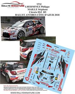 【送料無料】模型車　スポーツカー　デカールラリーアンティーブフレンチリヴィエラdecals 143 ref 1712 lherminez citron ds3 r5 rally antibes french riviera 2018