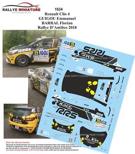 【送料無料】模型車 スポーツカー デカールルノークリオラリーdecals 143 ref 1634 renault clio r3t guigou rallye d antibes 2018 rally