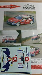 模型車　スポーツカー　ディーキャル1430997 citroen xsara wrc sebastienloebde2005decals 143 ref 0997 citroen xsara wrc sebastien loeb tour de corse 2005