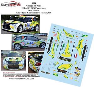 【送料無料】模型車　スポーツカー　ディーキャル1431624 citroen ds3 r5 esparcieuxlyon charbonnieres 2018decals 143 ref 1624 citroen ds3 r5 esparcieux rally lyon cha