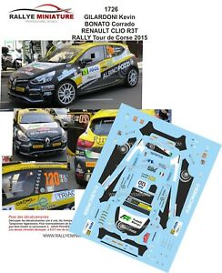 ̵Ϸ֡ݡĥǥ1431726clio r3t gilardoniderenault2015decals 143 ref 1726 renault clio r3t gilardoni rally tour de corse 2015 rally