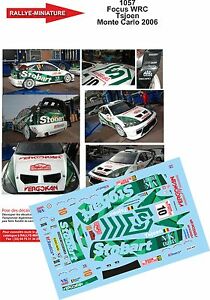 【送料無料】模型車　スポーツカー　デカールフォードフォーカスラリーモンテカルロラリーdecals 143 ref 1057 tsjoen ford focus wrc rally monte carlo 2006 rally