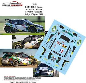 【送料無料】模型車　スポーツカー　ステッカー1431653 skoda fabia r5 bouffierイーペル2018ラリー