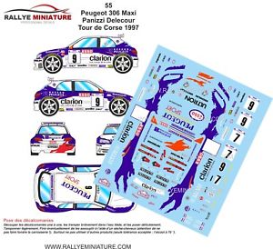 模型車　スポーツカー　デカールプジョーマキシフランソワデルクールツールドコルスラリーラリーdecals 132 ref 55 peugeot 306 maxi delecour tour de corse 1997 rally rally wrc