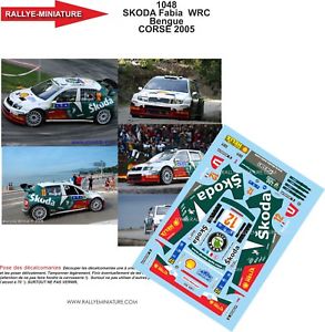【送料無料】模型車　スポーツカー　デカールシュコダファビアアレクサンダーツールドコルスラリーdecals 132 ref 1048 skoda fabia wrc bengue alexandre tour de corse 2005 rally