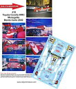 【送料無料】模型車　スポーツカー　デカールトヨタカローララリーモンテカルロラリーdecals 124 ref 418 toyota corolla wrc menegatto rally monte carlo 2002 rally