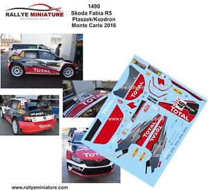 【送料無料】模型車　スポーツカー　ディーキャル1241490 skoda fabia r5 ptaszekrallyeモンテcarlo 2016wrcdecals 124 ref 1490 skoda..