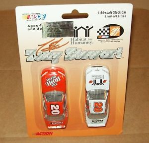 模型車　スポーツカー　トニースチュワートホームセットデポtony stewart 1999 home depot and habitat for humanity set rookie 164 nascar moc